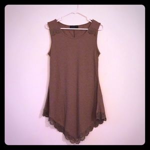 Doublju ribbed tan tank